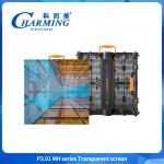 500X500/500X1000X88.5mm P3.91MH Series Transparent Screen Not Easily Deformed