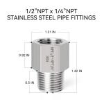 DIN 304 Stainless Steel Reducer Adapter 1/2 Inch Female Pipe