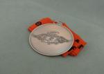 Brass Stamping Ribbon Custom Diecast Medals , Zinc Alloy Enamel Medals For