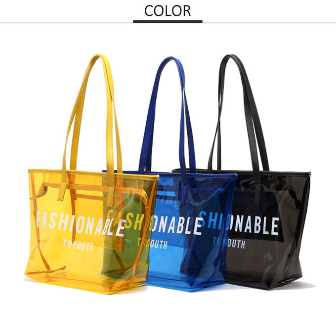 Large Transparent PVC Shoulder Handbag For Women Travel