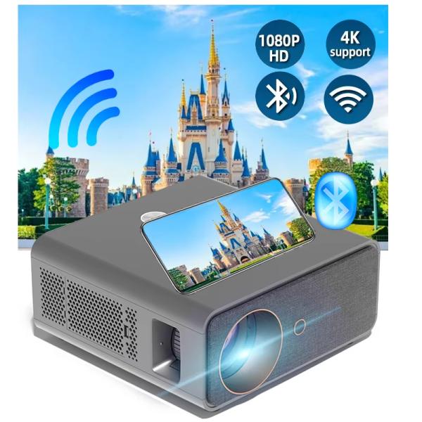 X1 Dark Gray FHD Education Projector 700 ANSI Lumens Android Smart Projector High Bright