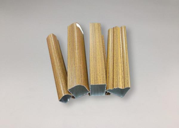 Buy cheap Wood Color 6030 T6 Aluminum Sliding Door Profile , Aluminium Door Extrusions from wholesalers