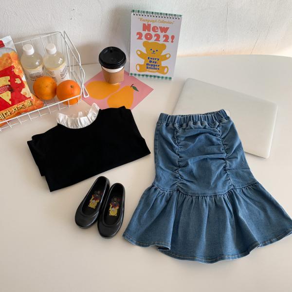 Buy cheap Elastic Spring Cute Jean Children'S Beauty Skirts Mid Length from wholesalers