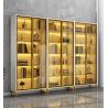 Buy cheap CCC Glass Door Bookcase Office Display Cabinet For Coffee Wine Bar from wholesalers