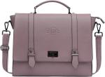 EASEGAVE WOMEN'S 17 INCH LAPTOP BRIEFCASE, VINTAGE PURPLE SAFFIANO ECO-LEATHER,