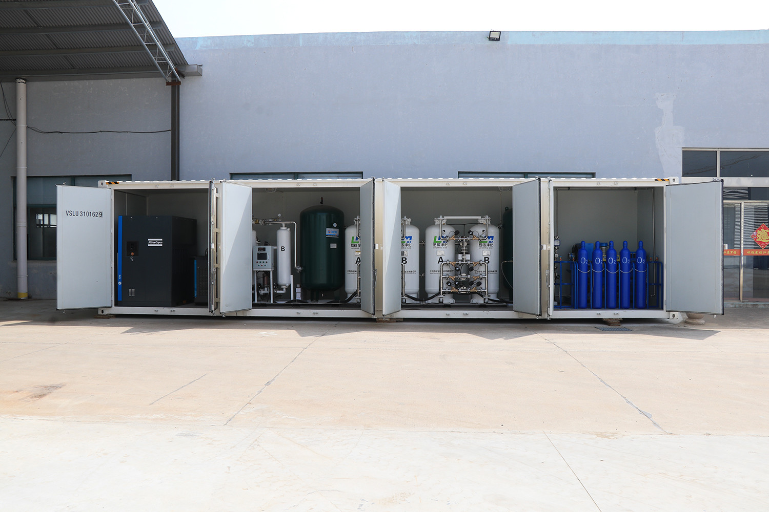 Remote Control ISO CE Container Type PSA Oxygen Plant 93% - 99.5% High Purity Oxygen Generator