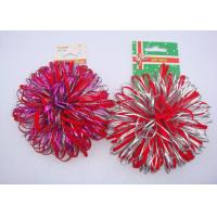 Buy cheap Professional 3.5" Red Velvet Fancy Holly Confetti Sticker Bow with Flocked product