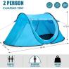 Buy cheap 86.6*37.4*47.2Inch Blue Pop Up Camping Tent With Ventilated Mesh Windows 2 Person Capacity Waterproof Design from wholesalers