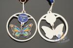 Eco - Friendly Raw Material Cut Out Medals With Sublimated Ribbon