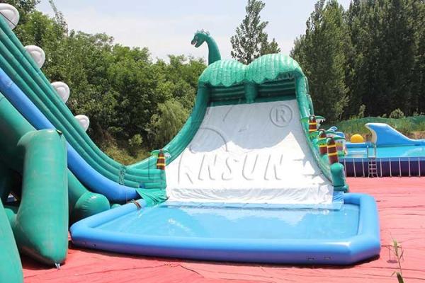 Buy cheap Dinosaur Theme Blow Up Water Park , Customized Size Inflatable Aqua Park from wholesalers