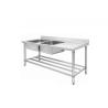 Buy cheap Durable Stainless Steel Double Sink Bench , 1800mm Restaurant Kitchen Food Service Prep Tables from wholesalers