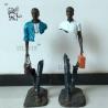 Buy cheap Abstract Art Bruno Sculptures Life Size Bronze Les Voyageurs Statues from wholesalers