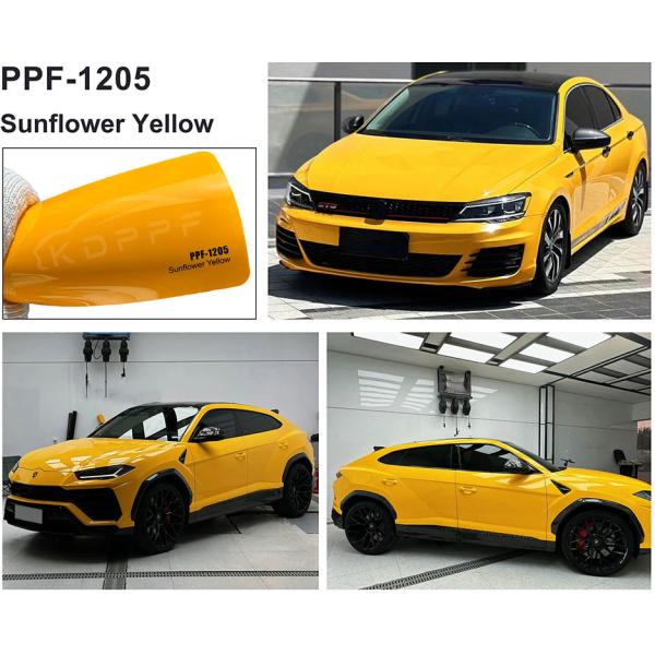Sunflower Yellow Self-Healing Color Paint Protection Film Hydrophobicity Yellow