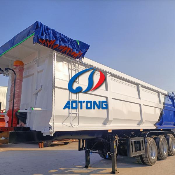 Buy cheap 30000 kg Max Payload Rear Tipping Semi Trailer for Heavy Duty Construction Transport from wholesalers