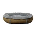 Luxury Suede Fabric Grey Memory Foam Dog Bed Warm Design Lightweight Non - Slip
