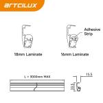 Modern Recessed Indoor LED Strip Lighting In Aluminum Alloy Profile