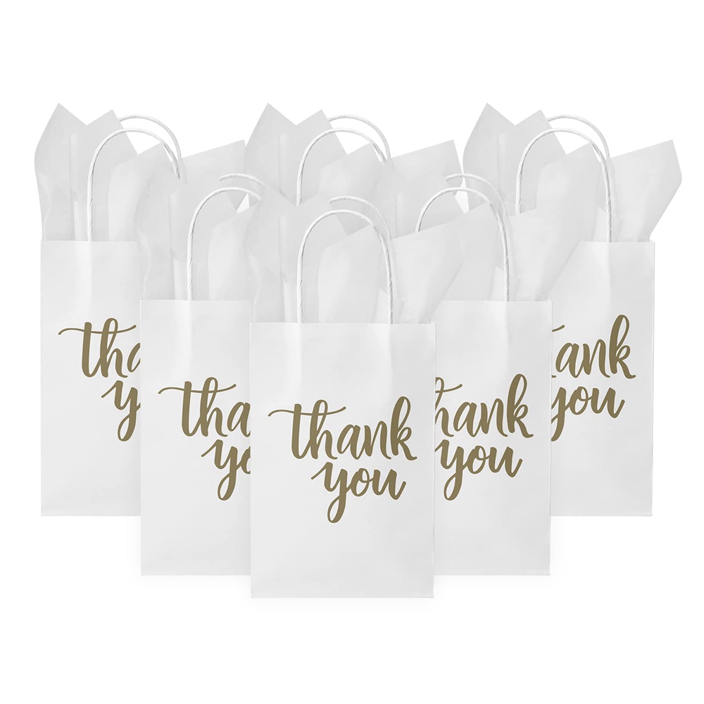CMYK 4 Color Offset Printing Hand Length Handle Kraft Paper Bag for Customized Design