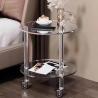 Buy cheap Clear Assembled Acrylic Rolling Cart With Wheels For Dinning Room Bedroom storage from wholesalers