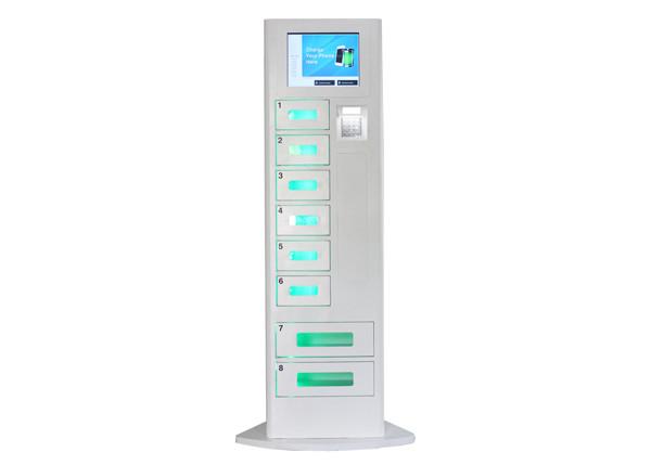 Buy cheap Cell Phone Recharge Station with LCD Touch Screen , 8 Lockers Battery Charging Stations Kiosk from wholesalers