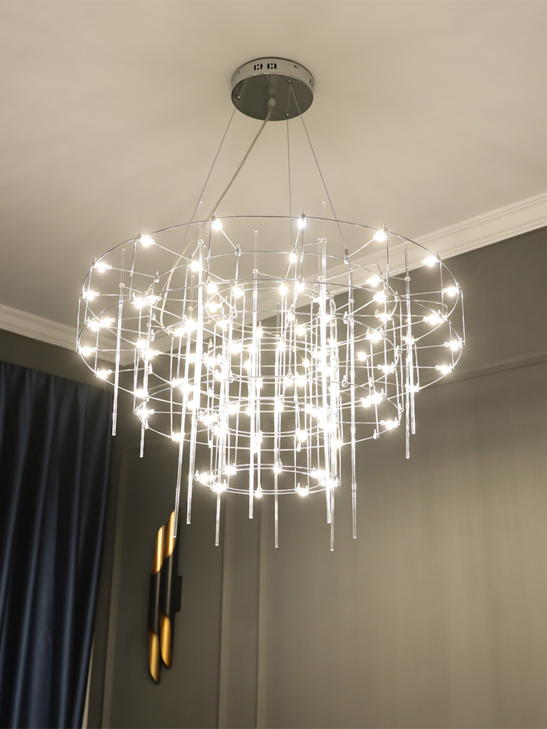Modern Decoration Crystal Chandelier for Living Room Room Decor Stainless Steel Chandelier(WH-MI-447)