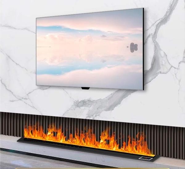 Heating Corner Electric Fireplace With Overheating Protection Flame Effect