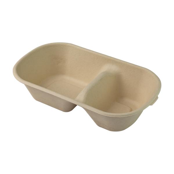 Buy cheap Biodegradable Sugarcane Bagasse Food Container Pulp Packaging 2 Compartment from wholesalers