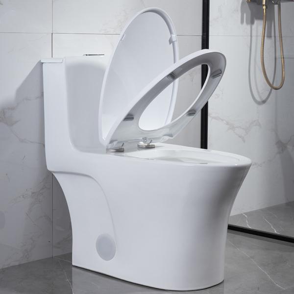 Buy cheap 1.28 Gpf One Piece Tall Elongated Toilets For Elderly White Quiet Flush from wholesalers