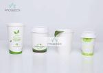 Biodegradable 4 oz - 22oz Compostable Paper Cups Eco Friendly Food Grade Ink