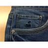 Buy cheap Medium Wash Pull On Denim Jeans , Womens Bermuda Jeans With Soft Gold Trims TW81108 from wholesalers