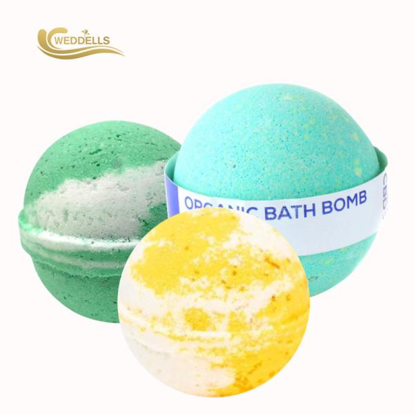 Colorful CBD Bath Bomb SLS Free Ingredients Essential Oils For Maximum Pain