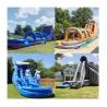 Buy cheap PVC 0.55mm Outdoor Gigantic Commercial Inflatable Bounce Double Lanes Marble Blue from wholesalers