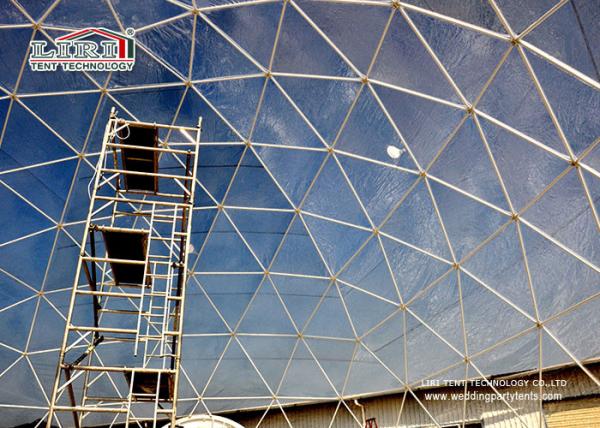 Buy cheap 9m Diameter clear PVC Geodesic Dome Tents with glass door for outdoor events from wholesalers