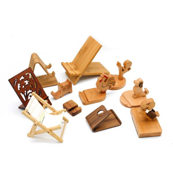 Buy cheap Walnut wooden cell phone stand Wooden Desktop Mobile Phone Holder from wholesalers