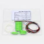 factory supply gpon 1x8 steel tube type 0.9mm 1m with SC/APC connectors fiber