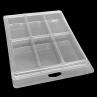 Buy cheap Customized Disposable Plastic PET PVC Blister Clamshell Packaging For Electronic Component 6 Compartment Rectangle Clear Jewelry Clamshell Packaging from wholesalers