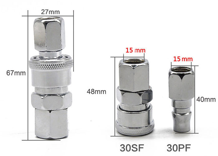 Type C Self Locking Air Pipe Connector / Pneumatic Pipe Connector Pp-30 Sm Sf Pm