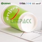 Custom design printed insulated takeaway paper hot drink coffee cups with lids