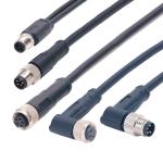 Female To Female M8 Waterproof Connector 3 Pin REACH With Cable