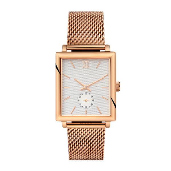 Buy cheap Rose Gold Square Stainless Steel Back Base Metal Bezel Japan Movt Watch from wholesalers