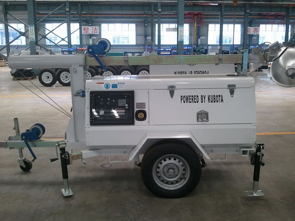 5kva to 20kva mobile trailer construction light tower generator