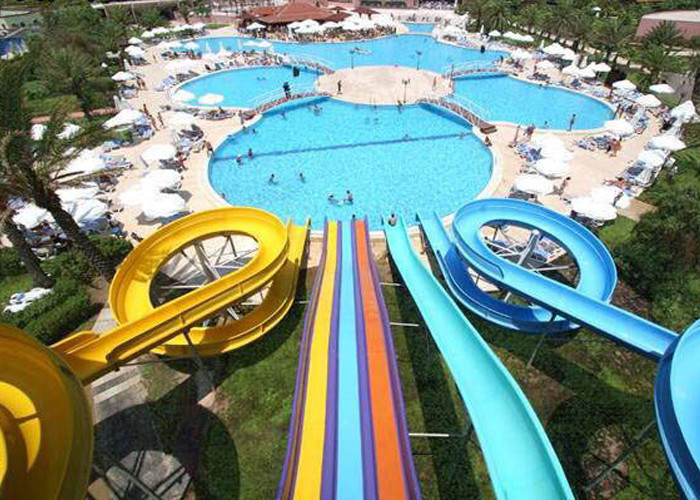 Outdoor Fiberglass Water Slide , Anaconda Water Slide 4 Persons / Time