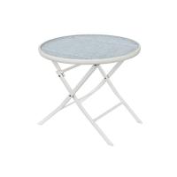 Buy cheap Wipe - Clean Surface Garden Steel Table , 5mm Tempered Glass Outdoor Table product