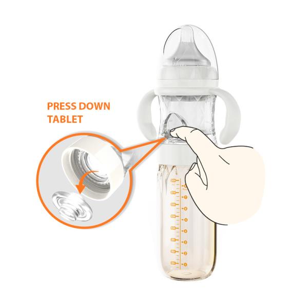 Buy cheap 8 Oz Glass Milk Formula Mixing Baby Bottle Straight Medium Flow BPA Free from wholesalers