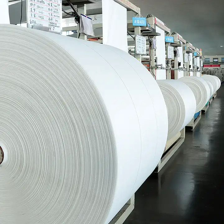 FIBC Sack PP Woven Laminated Fabric Roll 50-300GSM UV Protection Customized