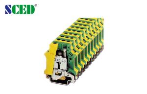 Wholesale Custom 25mm 2 Uk Din Rail Terminals 12.2mm Right Angle Wire Inlet from china suppliers