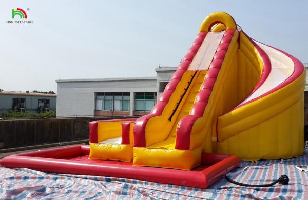 Buy cheap Inflatable Water Pool Red Closed Double Slides Children Bounce House Commercial Water Closed Slide Swimming Pool from wholesalers