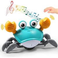 Buy cheap Custom Walking Running Electronic Sensing Green Crawling Crab Baby Toy Music LED product