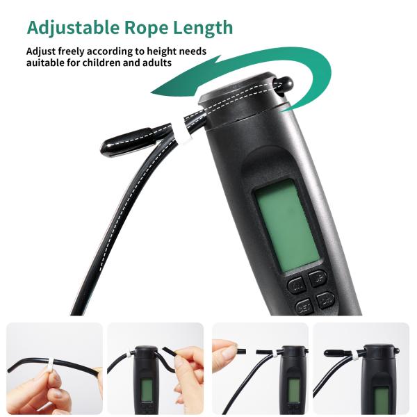 Fitness Equipment Weighted Speed Skipping Rope Digital Smart Cordless Jump Rope with Counter