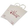 Buy cheap Wine Branded Paper Bags White Kraft Bags With Handles Pantone 221C Printing from wholesalers