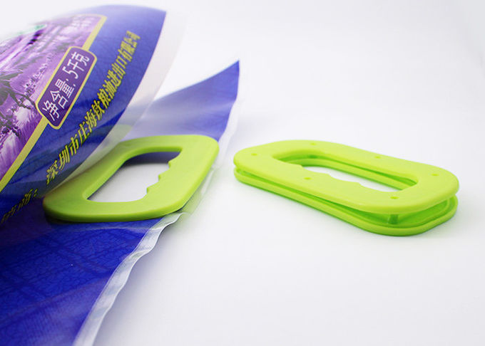 Solid Carry Weight Plastic Bag Handles Clasp Type With 6 Holes Fasten On Rice Bags